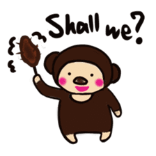 Malayan sun bear sells sweet potatoes. sticker #1683795