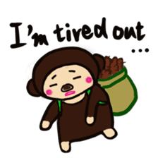 Malayan sun bear sells sweet potatoes. sticker #1683797