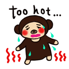 Malayan sun bear sells sweet potatoes. sticker #1683799