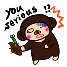 Malayan sun bear sells sweet potatoes. sticker #1683800