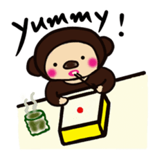 Malayan sun bear sells sweet potatoes. sticker #1683802