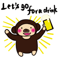 Malayan sun bear sells sweet potatoes. sticker #1683808