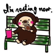 Malayan sun bear sells sweet potatoes. sticker #1683812