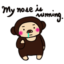 Malayan sun bear sells sweet potatoes. sticker #1683813