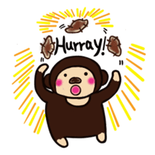 Malayan sun bear sells sweet potatoes. sticker #1683814