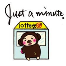 Malayan sun bear sells sweet potatoes. sticker #1683819