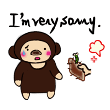 Malayan sun bear sells sweet potatoes. sticker #1683820