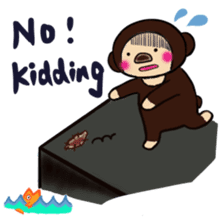 Malayan sun bear sells sweet potatoes. sticker #1683824