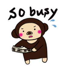 Malayan sun bear sells sweet potatoes. sticker #1683826