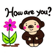 Malayan sun bear sells sweet potatoes. sticker #1683828