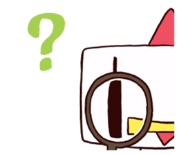 Square Head Chicken sticker #1685433