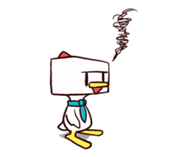 Square Head Chicken sticker #1685442