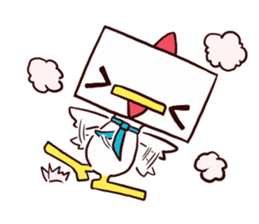 Square Head Chicken sticker #1685446