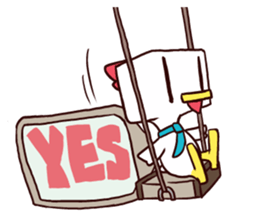 Square Head Chicken sticker #1685451