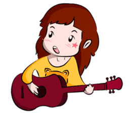 Folksong The Hipster Girl sticker #1685974
