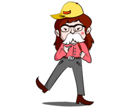 Folksong The Hipster Girl sticker #1685977