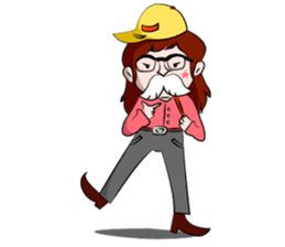 Folksong The Hipster Girl sticker #1685977