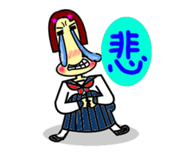 Kanji character and sailor sticker #1686435