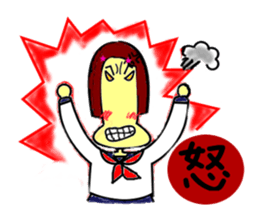 Kanji character and sailor sticker #1686442