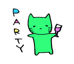 colorful cats sticker sticker #1688266