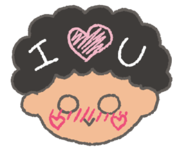 The Coolest Afro Boy sticker #1689234