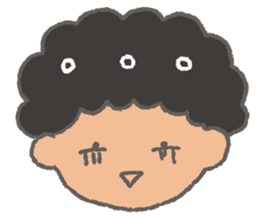 The Coolest Afro Boy sticker #1689242