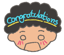 The Coolest Afro Boy sticker #1689246