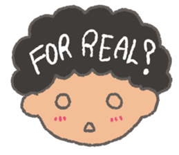 The Coolest Afro Boy sticker #1689252