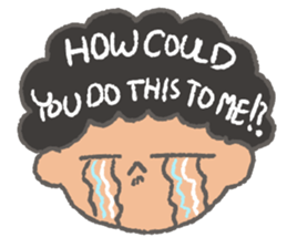 The Coolest Afro Boy sticker #1689257