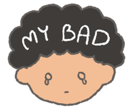 The Coolest Afro Boy sticker #1689262