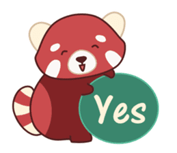 Red Panda Set 2 - English Language sticker #1689314