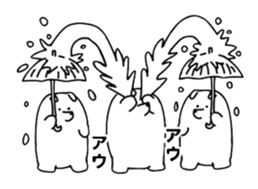 White dog sticker #1689419