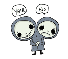 SkullGnome the Cute Grim Reaper sticker #1689559