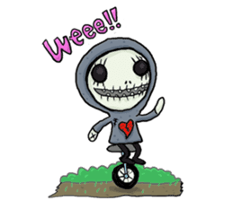 SkullGnome the Cute Grim Reaper sticker #1689560