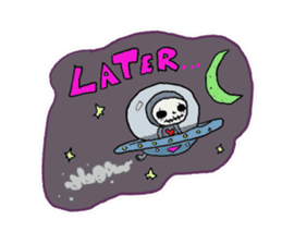 SkullGnome the Cute Grim Reaper sticker #1689564