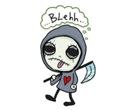 SkullGnome the Cute Grim Reaper sticker #1689566