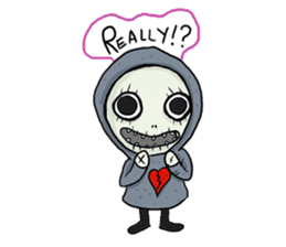 SkullGnome the Cute Grim Reaper sticker #1689568