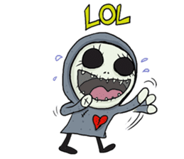 SkullGnome the Cute Grim Reaper sticker #1689571