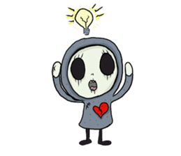 SkullGnome the Cute Grim Reaper sticker #1689573