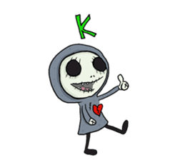 SkullGnome the Cute Grim Reaper sticker #1689574