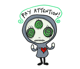 SkullGnome the Cute Grim Reaper sticker #1689575