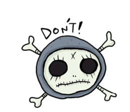 SkullGnome the Cute Grim Reaper sticker #1689577