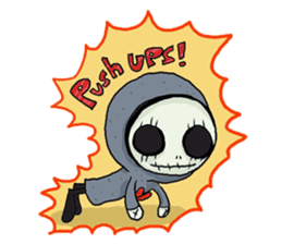 SkullGnome the Cute Grim Reaper sticker #1689578