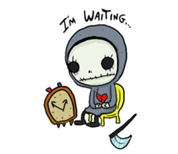 SkullGnome the Cute Grim Reaper sticker #1689579