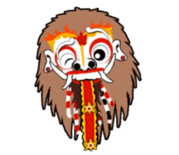 Balinese witch Randa sticker #1690593