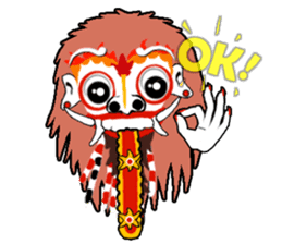 Balinese witch Randa sticker #1690598