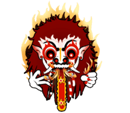 Balinese witch Randa sticker #1690602