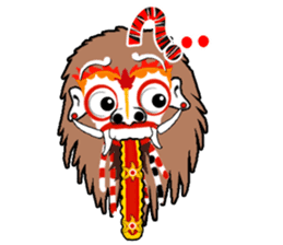 Balinese witch Randa sticker #1690603