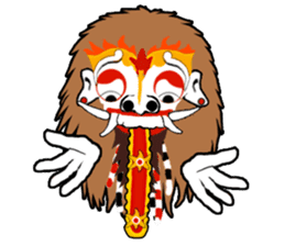 Balinese witch Randa sticker #1690604