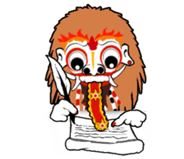 Balinese witch Randa sticker #1690605